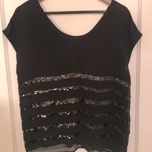 Black top with sequin